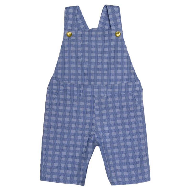 Jules & Juliette - Baby Boy Benjamin Short Dungaree - Blue