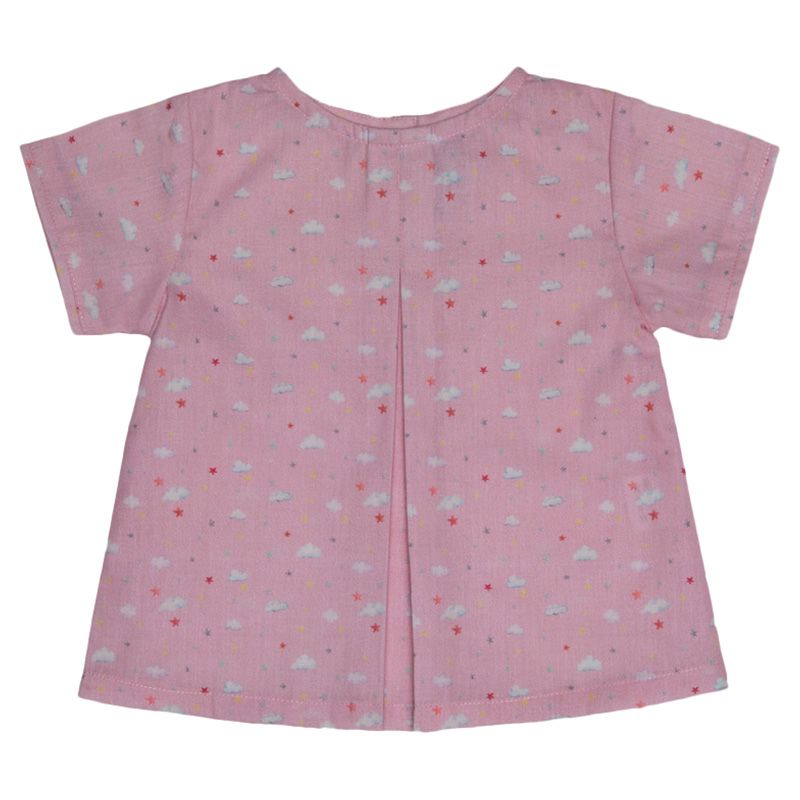 Jules & Juliette - Baby Girl Blandine Cotton Blouse - Baby Pink