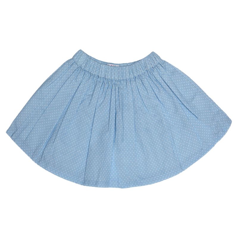 Jules & Juliette - Baby Girl Philo Cotton Skirt - Blue Dots