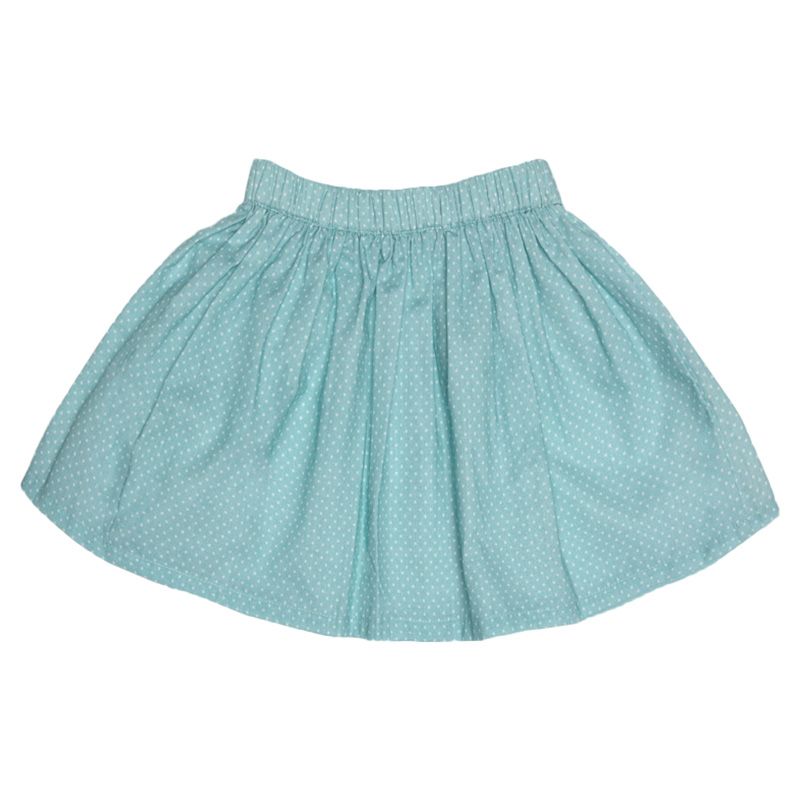 Jules & Juliette - Baby Girl Philo Cotton Skirt - Green Dots