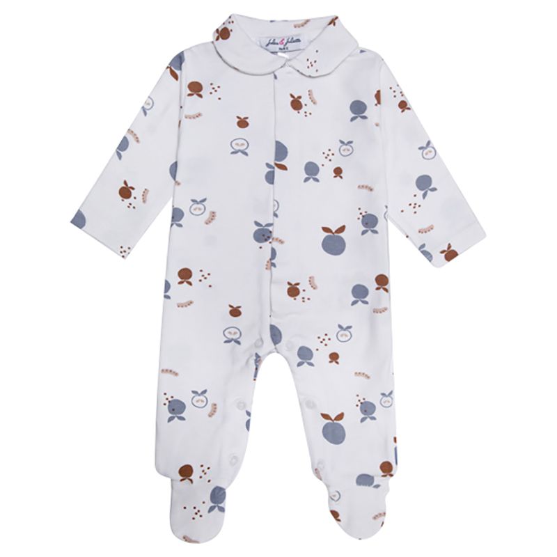 Jules & Juliette - Baby Cotton Pyjama - Plum Print