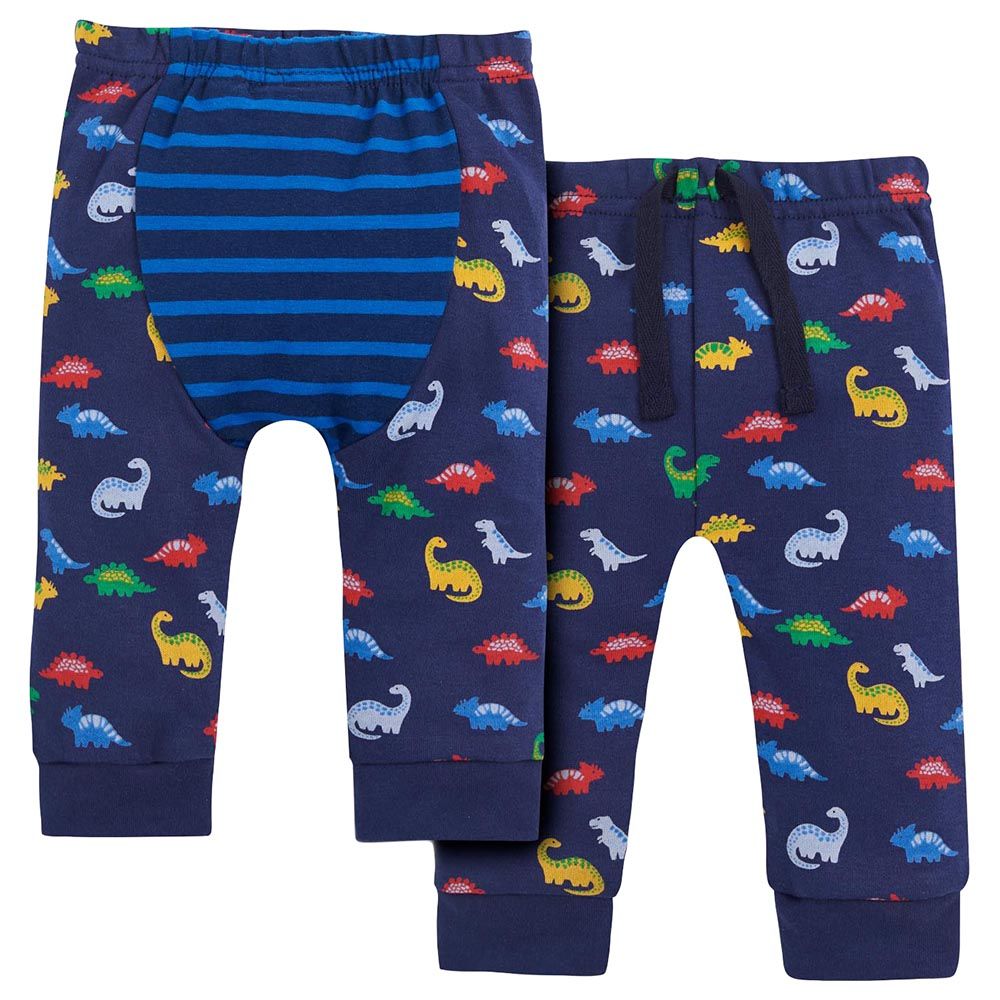 Jojo Maman Bebe - Pack of 2 Dino Baby Leggings - Navy