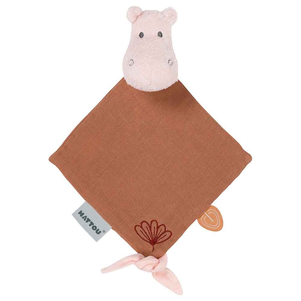 Nattou - Susie & Bonnie Mini-Doudou Susie Hippo Soft Toy - Light Pink