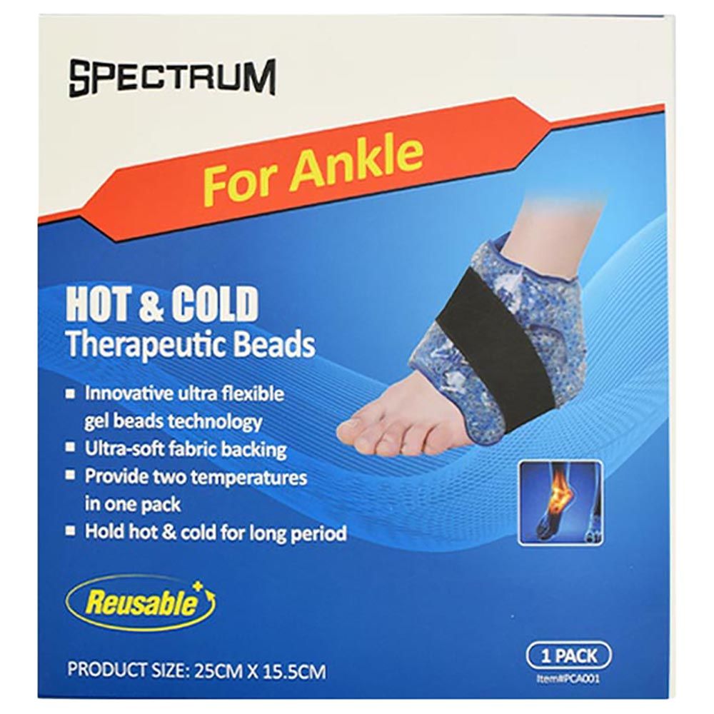 Spectrum - Hot/Cold Therapeutic Beads Pack For Ankle - Blue