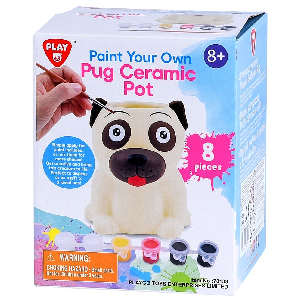 Playgo - Paint Your Own - Pug Ceramic