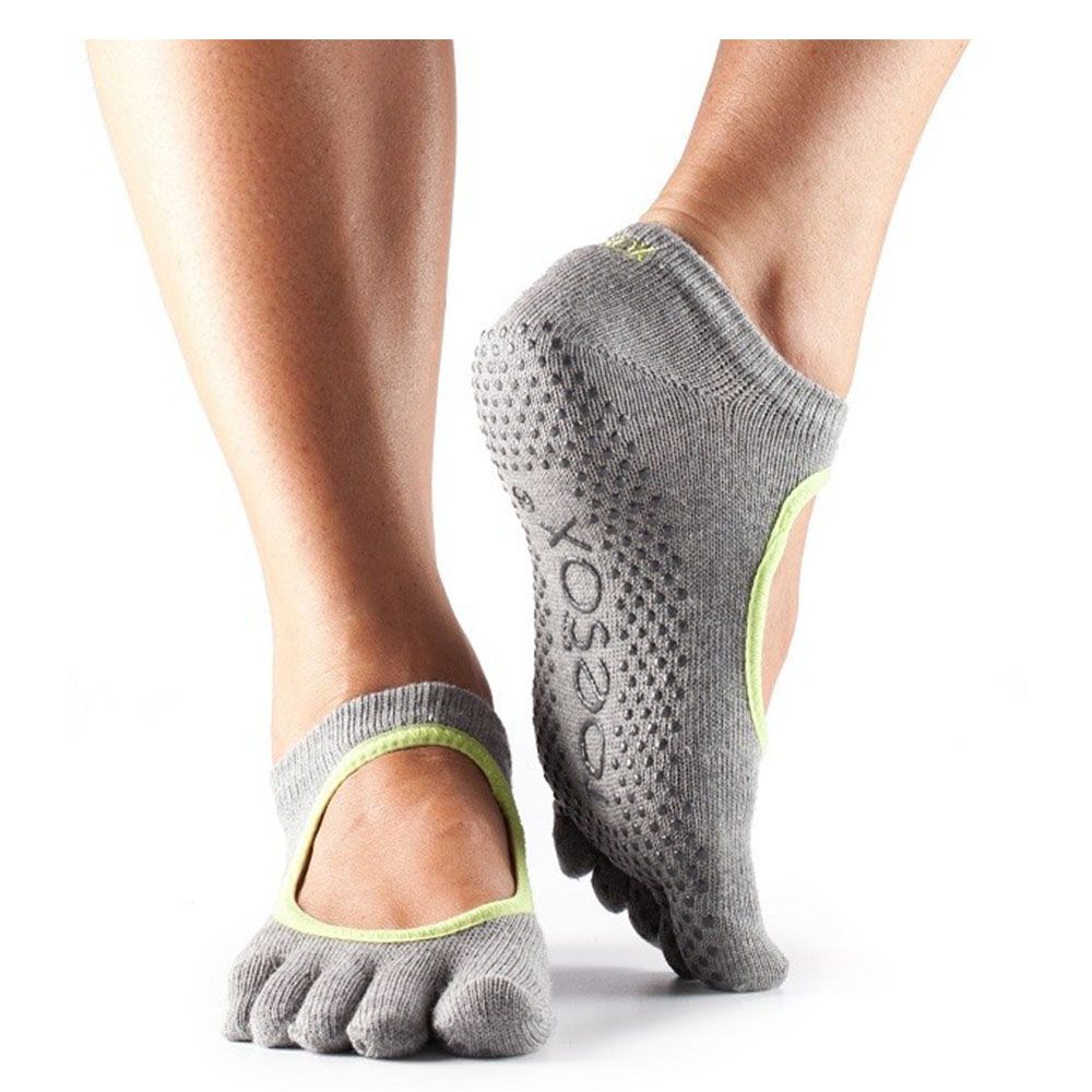 Toesox - Full Toe Bellarina Socks - Heather Grey