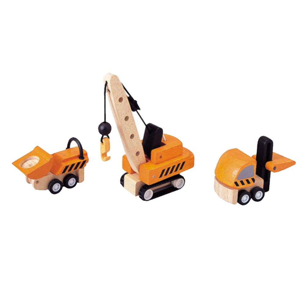 Plan Toys - Construction Vehicles - Yellow