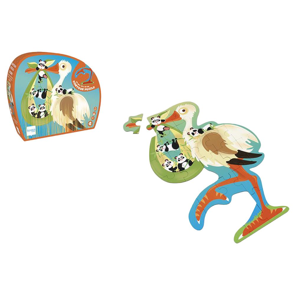 Scratch Europe - Stork Contour Puzzle 24Pcs