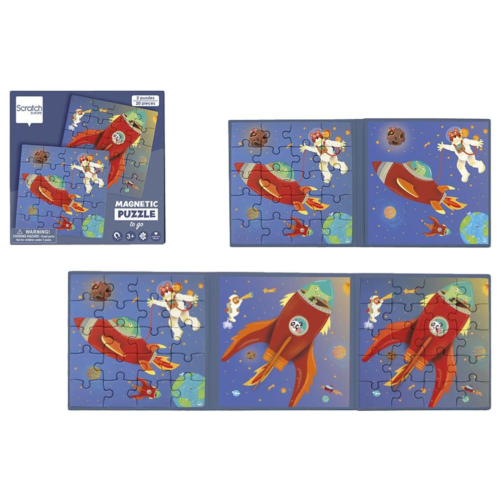 Scratch Europe - Scratch Magnetic Puzzle Book To Go Space