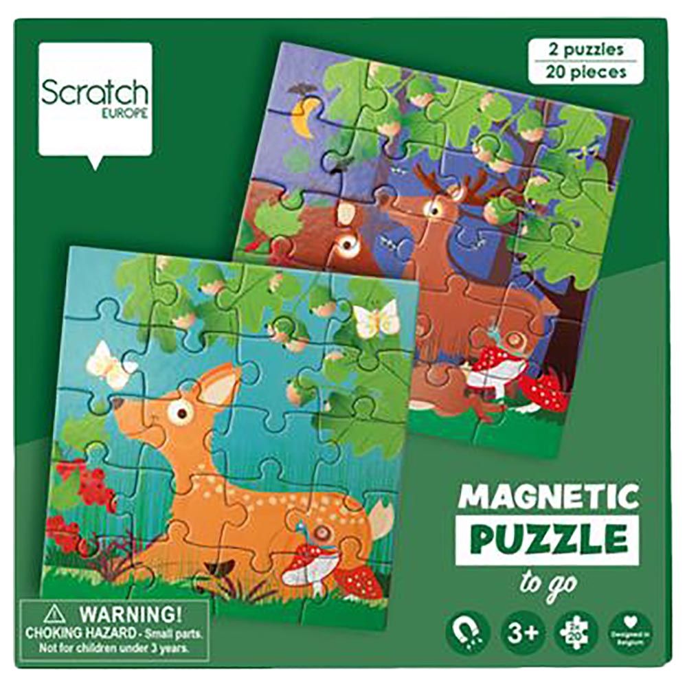 Scratch Europe - Magnetic Puzzle Book To Go - Forest Life 20pcs