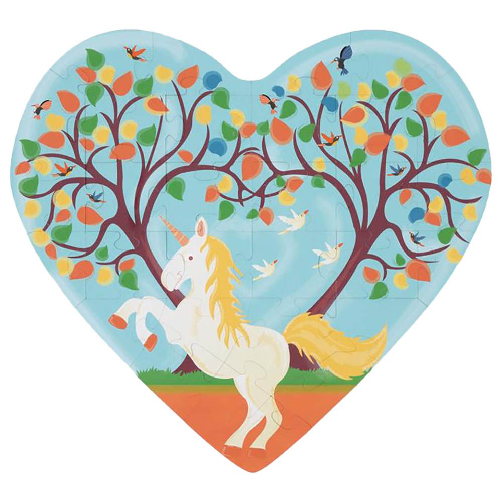 Scratch Europe - Heart With Unicorn Contour Puzzle - 30pcs