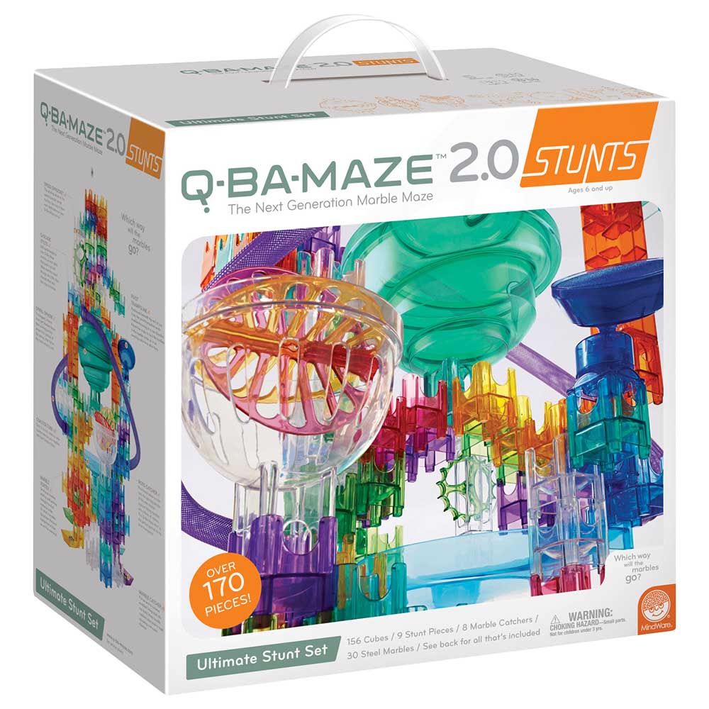 Mindware - Q-Ba-Maze - Ultimate Stunt Marble Run Set 