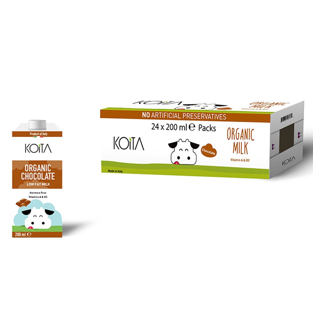 Koita Organic Chocolate Milk (200ml x 24)