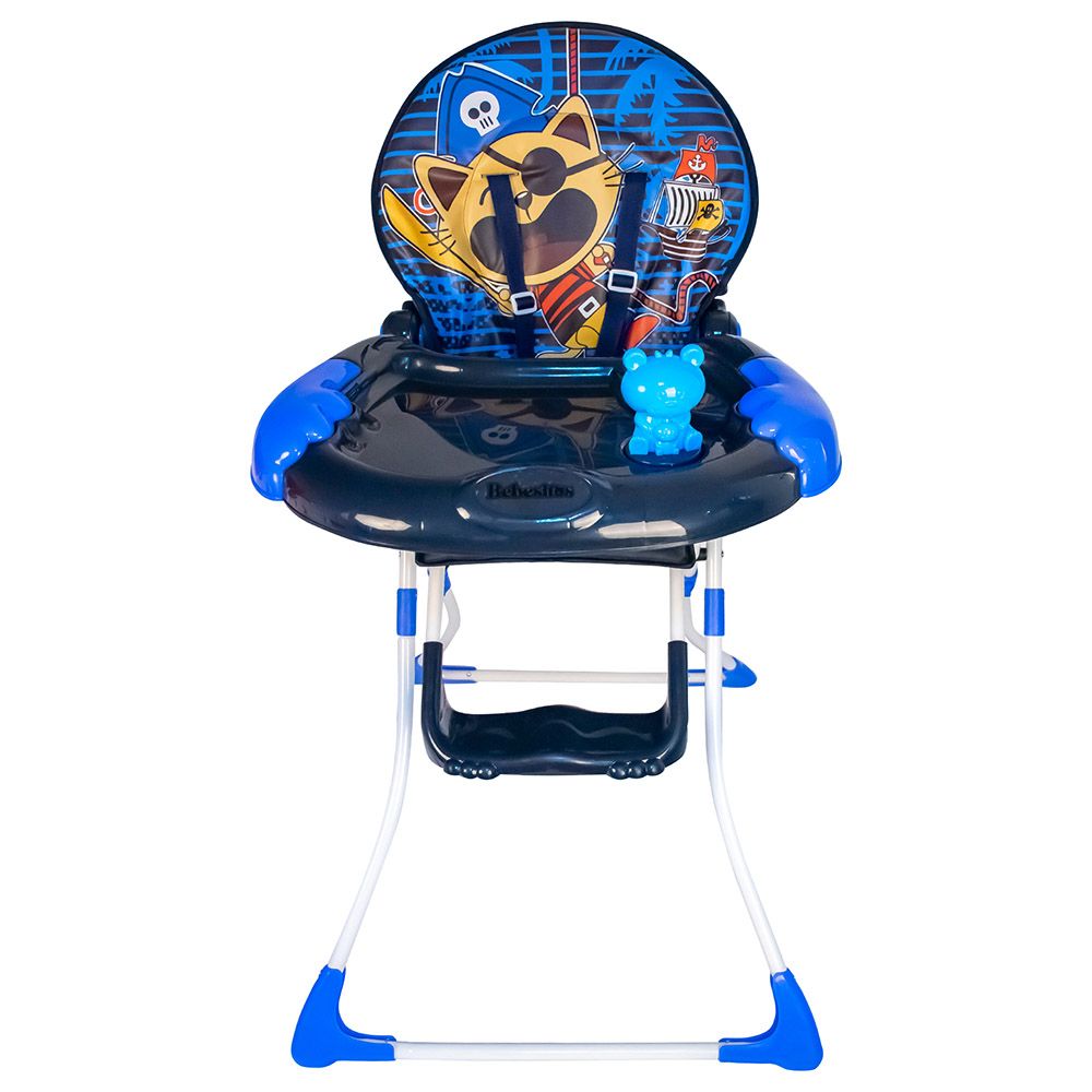 Bebesitos - Portable Baby Highchair W/ Large Food Tray And Music Toy - Blue