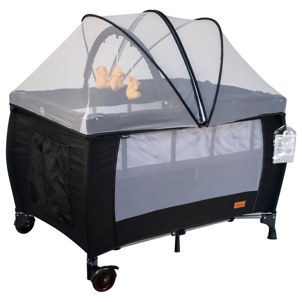 Bebesitos - Spacious Baby Nursery Center Bassinet & Travel Cot - Black