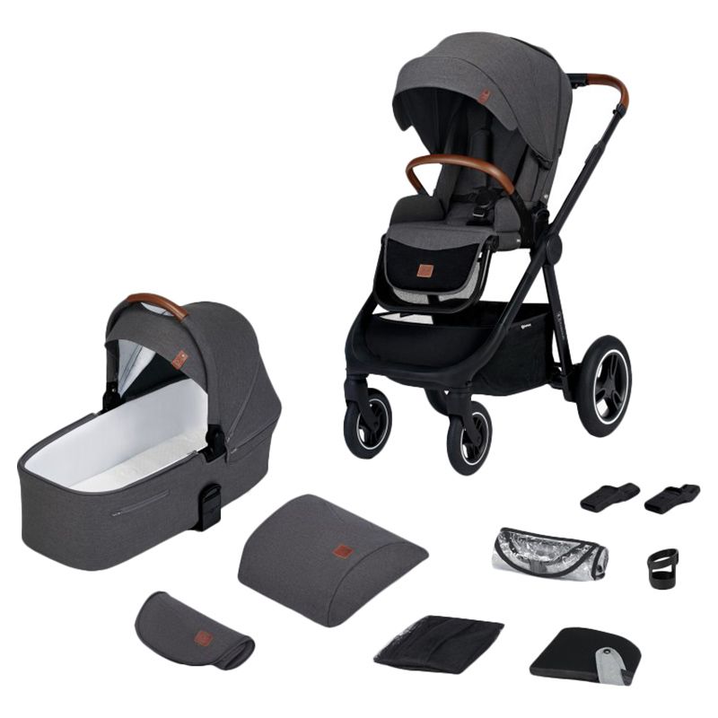 Kinderkraft - Everyday 2-in-1 Travel System - Dark Grey, Black Frame