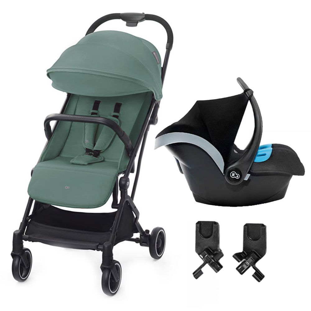 Kinderkraft - 2 in1 Indy2 Lightweight Stroller W/ Mink Car Seat - Sea Green