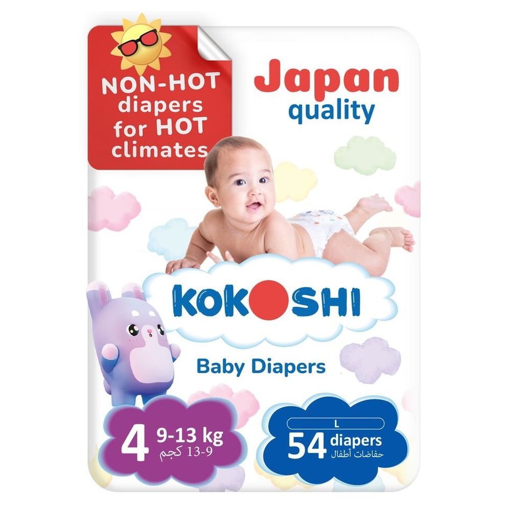 Kokoshi - Baby Diapers 9-13kg Size 4 - Large - 54pcs