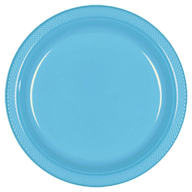 Amscan - Plastic Plates 17.8cm 20pcs - Caribbean Blue