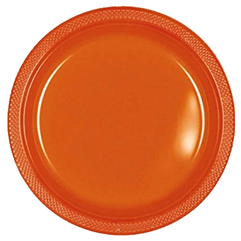 Amscan - Plastic Plates 17.8cm 20pcs - Orange Peel