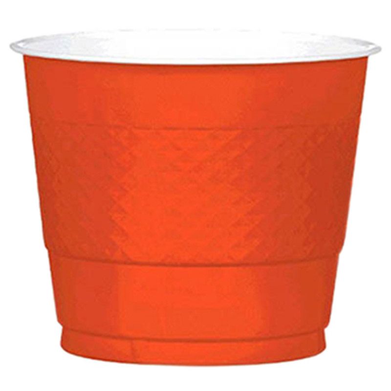 Amscan - Plastic Cups 266ml 20pcs - Orange Peel