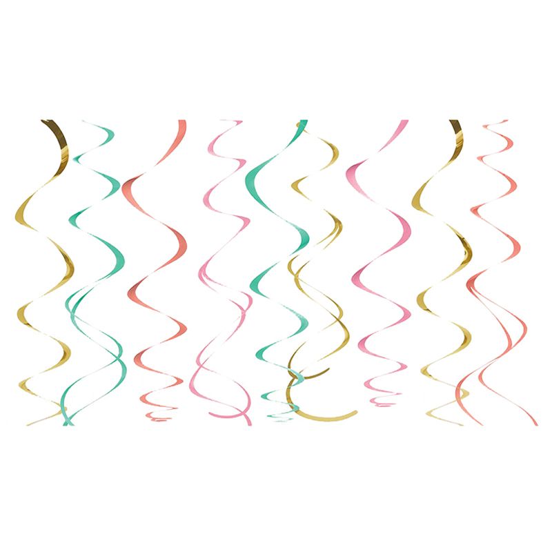 Amscan - Pastel Plastic Swirl Decoration 12Pcs