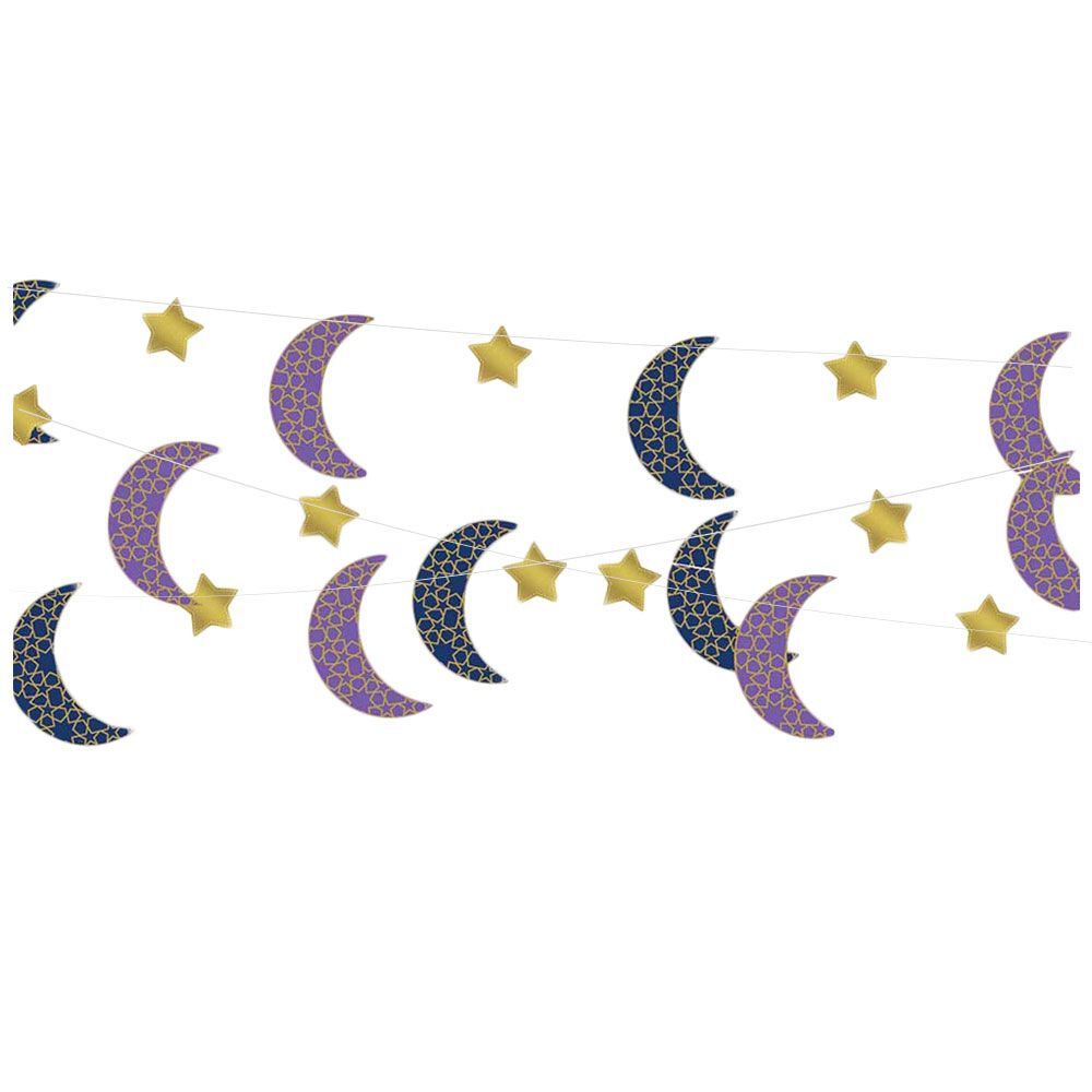 Amscan - Eid Celebration Moon & Stars String Decoration 6pcs