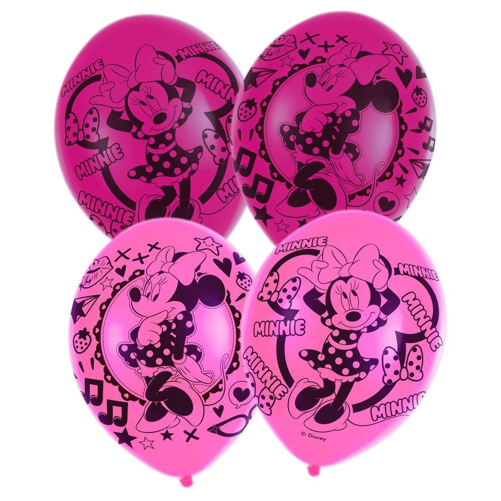 Minnie Mouse Latex Balloons 28cm 6pcs