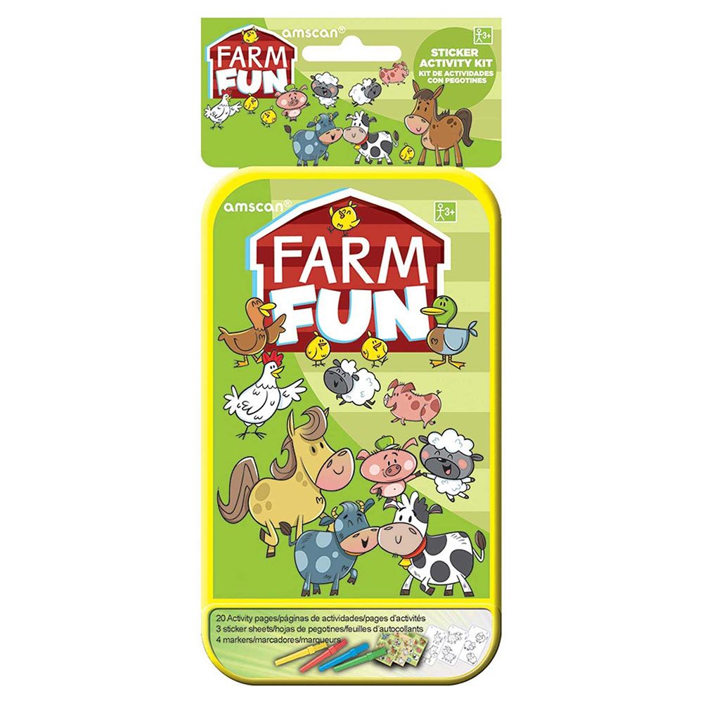 Amscan - Farm Fun Sticker Activity Kit