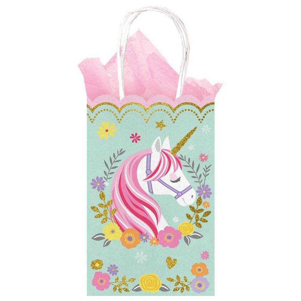 Amscan - Magical Unicorn Glitter Small Cub Bag - Pack Of 10