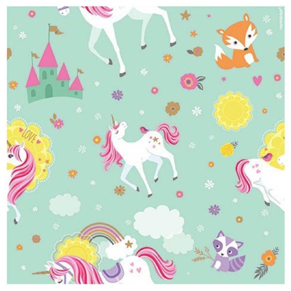 Amscan - Magical Unicorn Printed Paper Gift Wrap 5ft x 30in