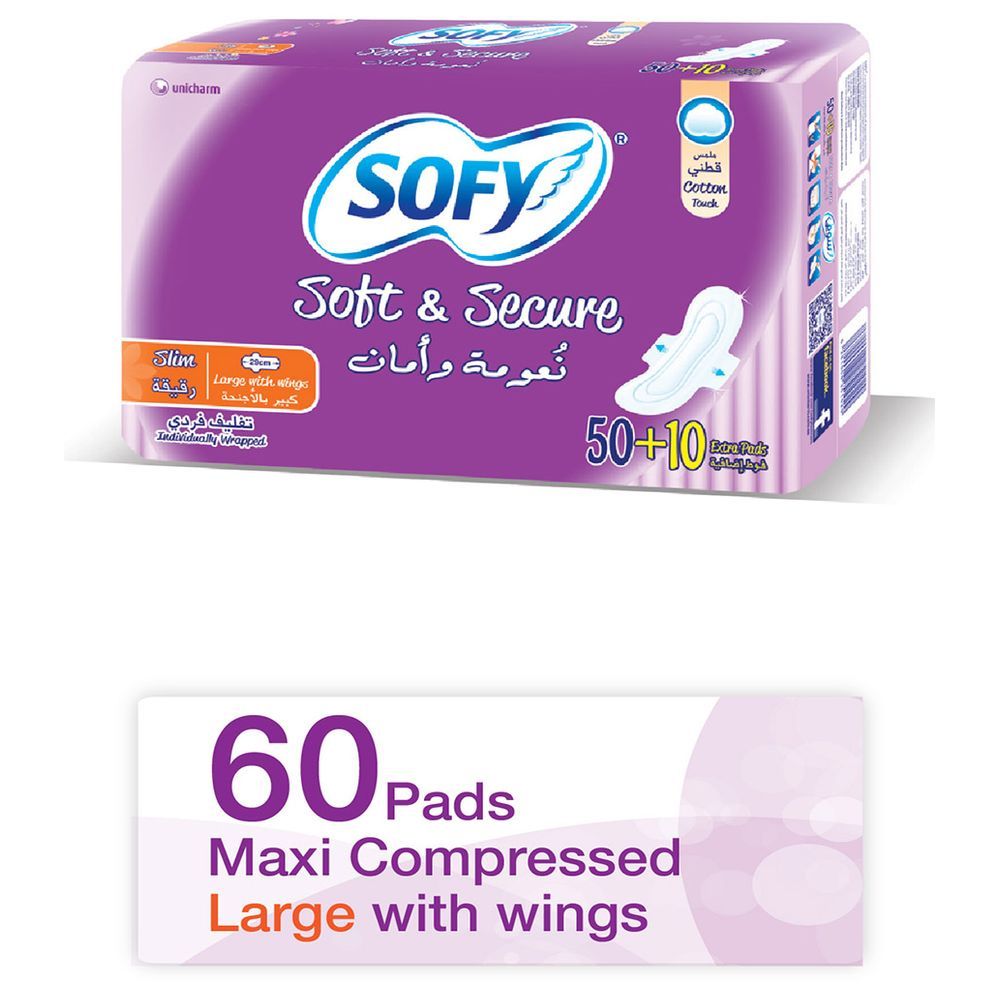 Sofy - 60 Slim Pads With Wings Bundle Pack 29cm