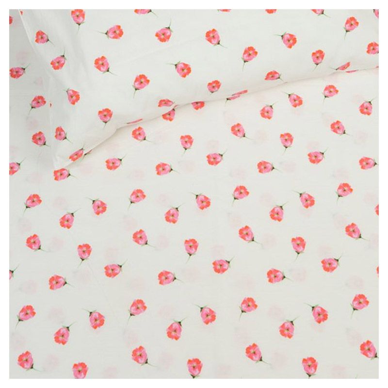 Little West Street - Tiny Florals Crib Fitted Sheet Pink