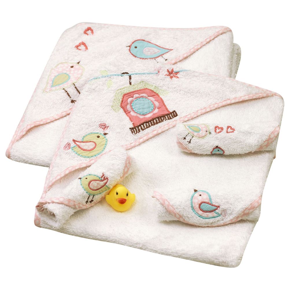 Little West Street - "Bathtime Essentials" Set, White/Pink