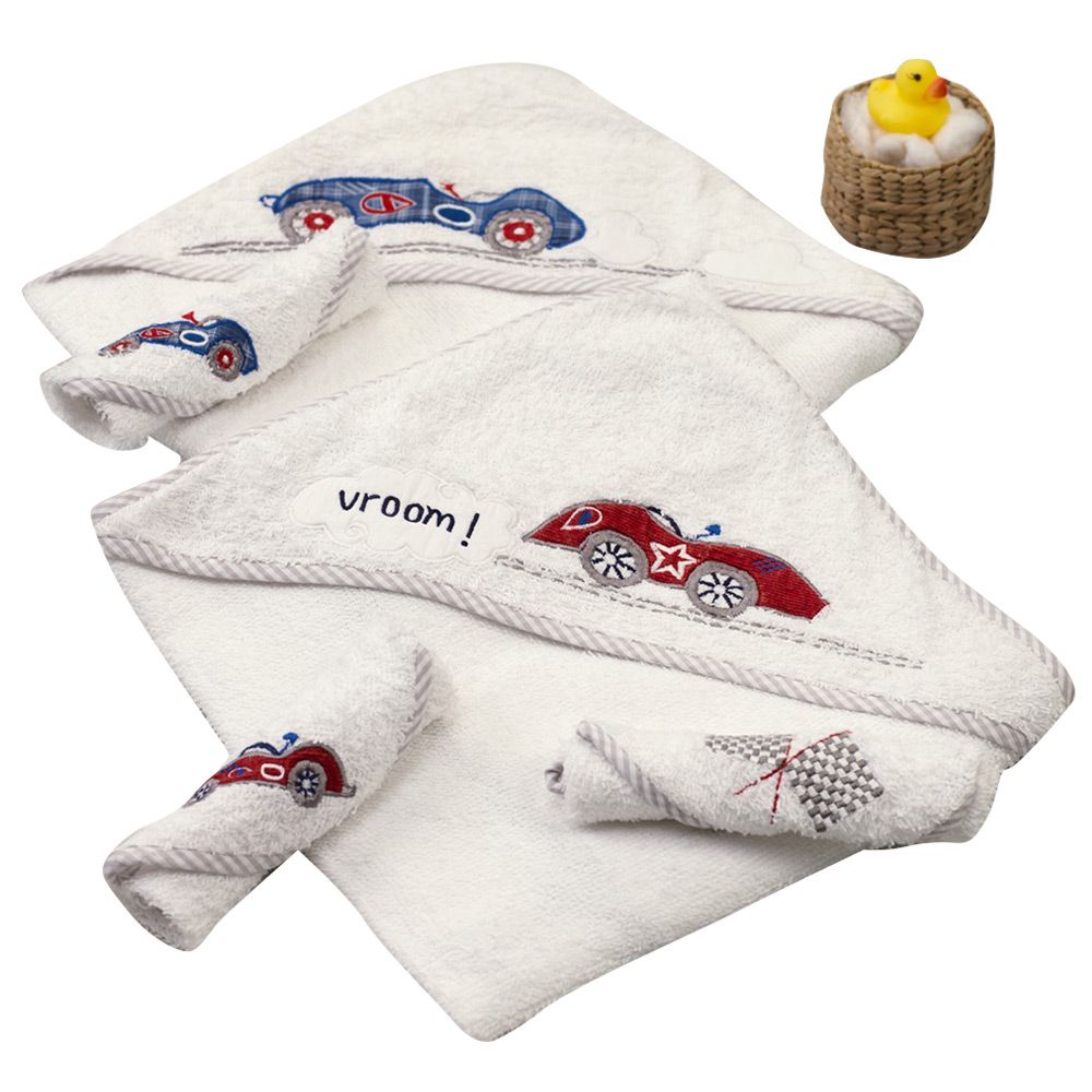 Little West Street - Bathtime Essentials Set, White/Blue/Red