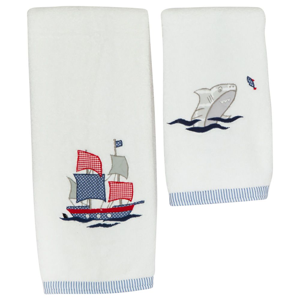 Little West Street - Nautical Hand And Bath Towel - Blue