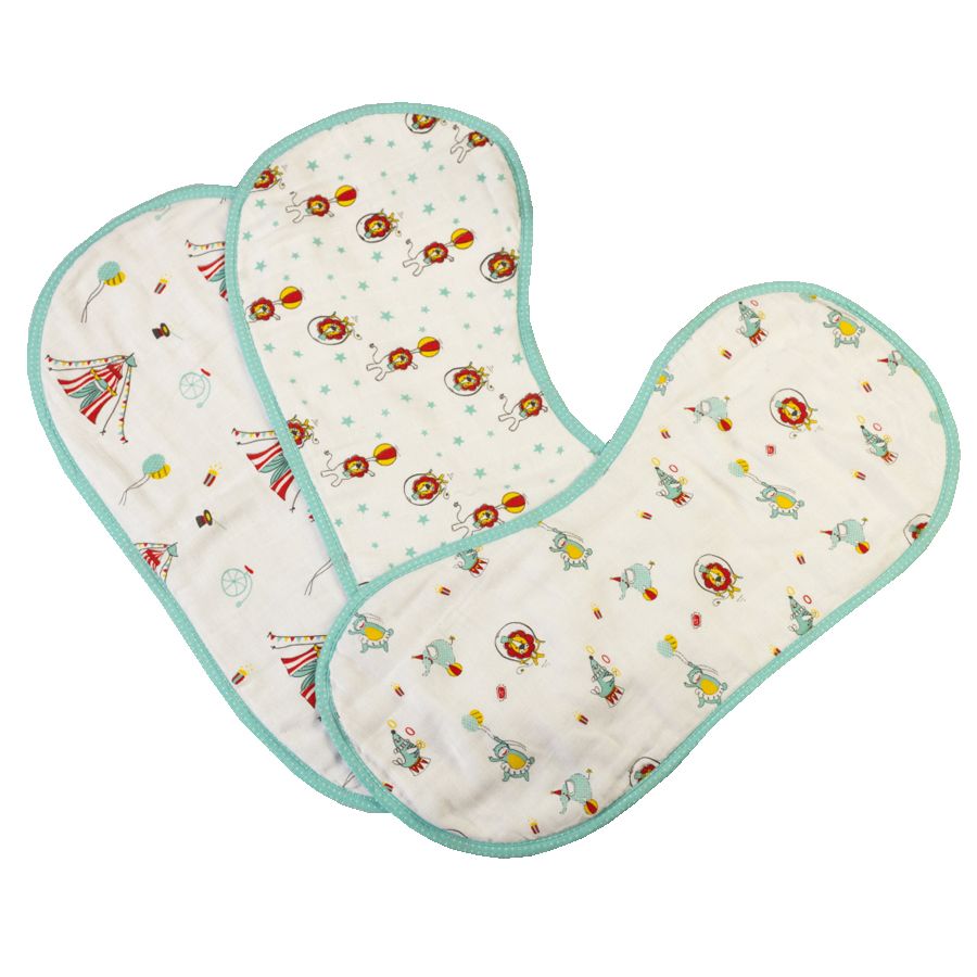 Little West Street - Baby Circus Circus Burp Cloth Set