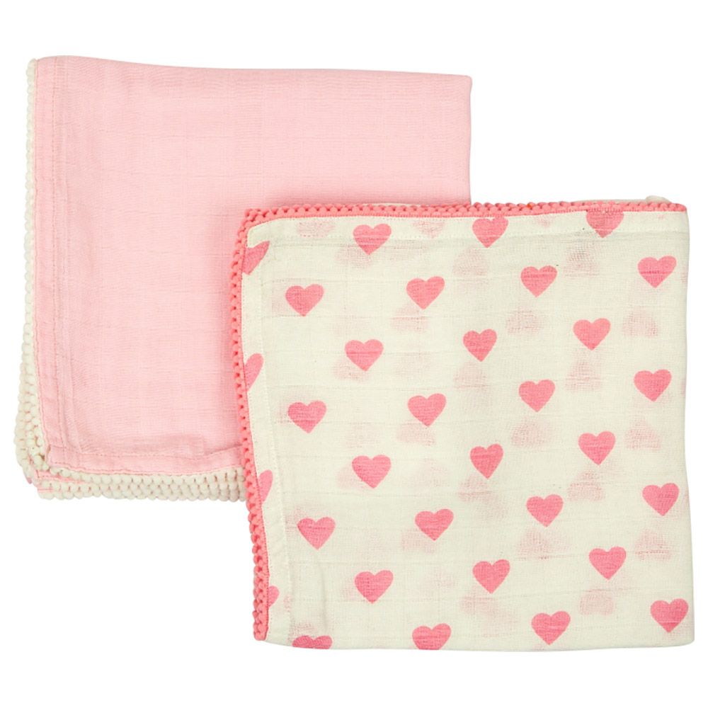 Little West Street - Heart Swaddle Pack Of 2