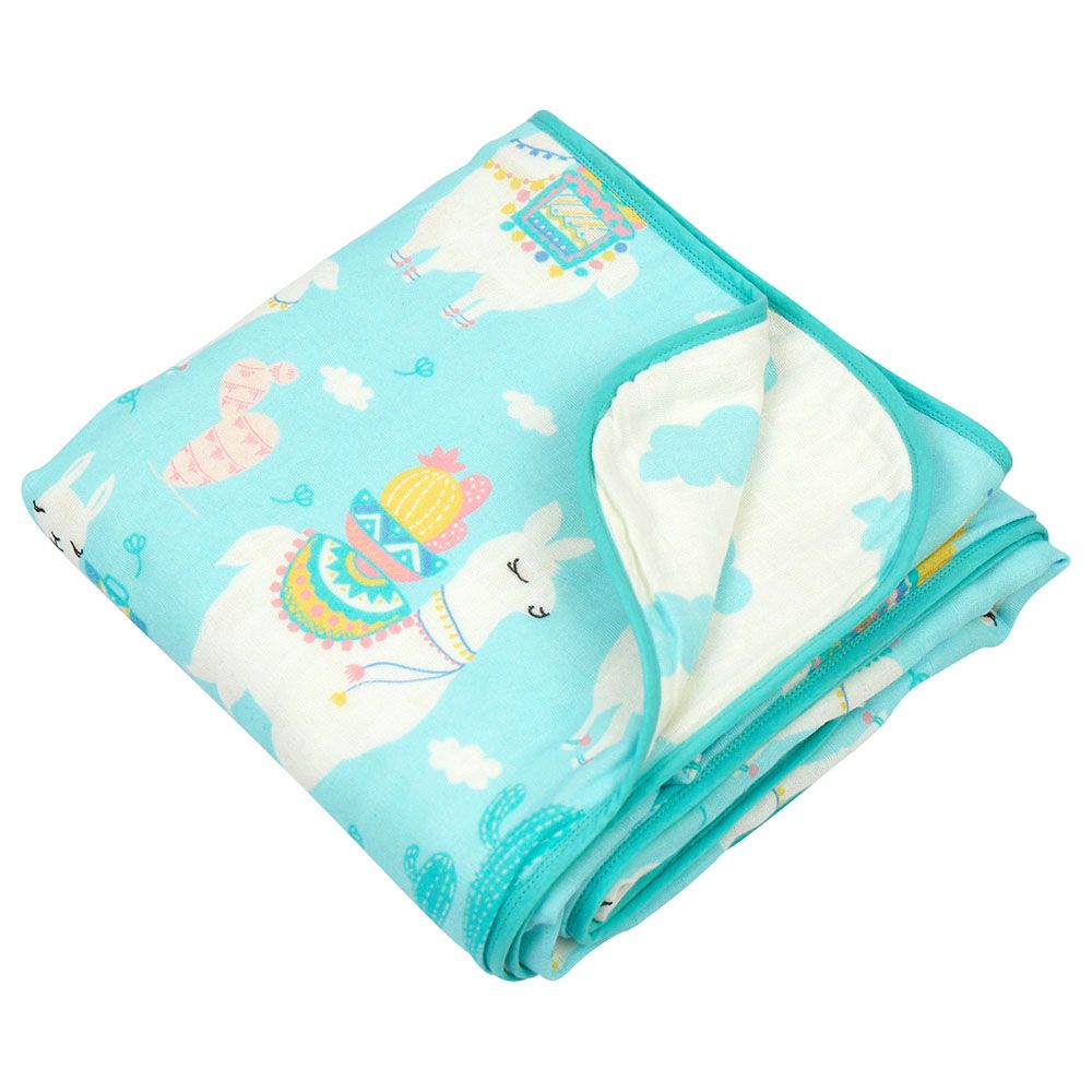 Little West Street - Llama Love Reversible Blanket