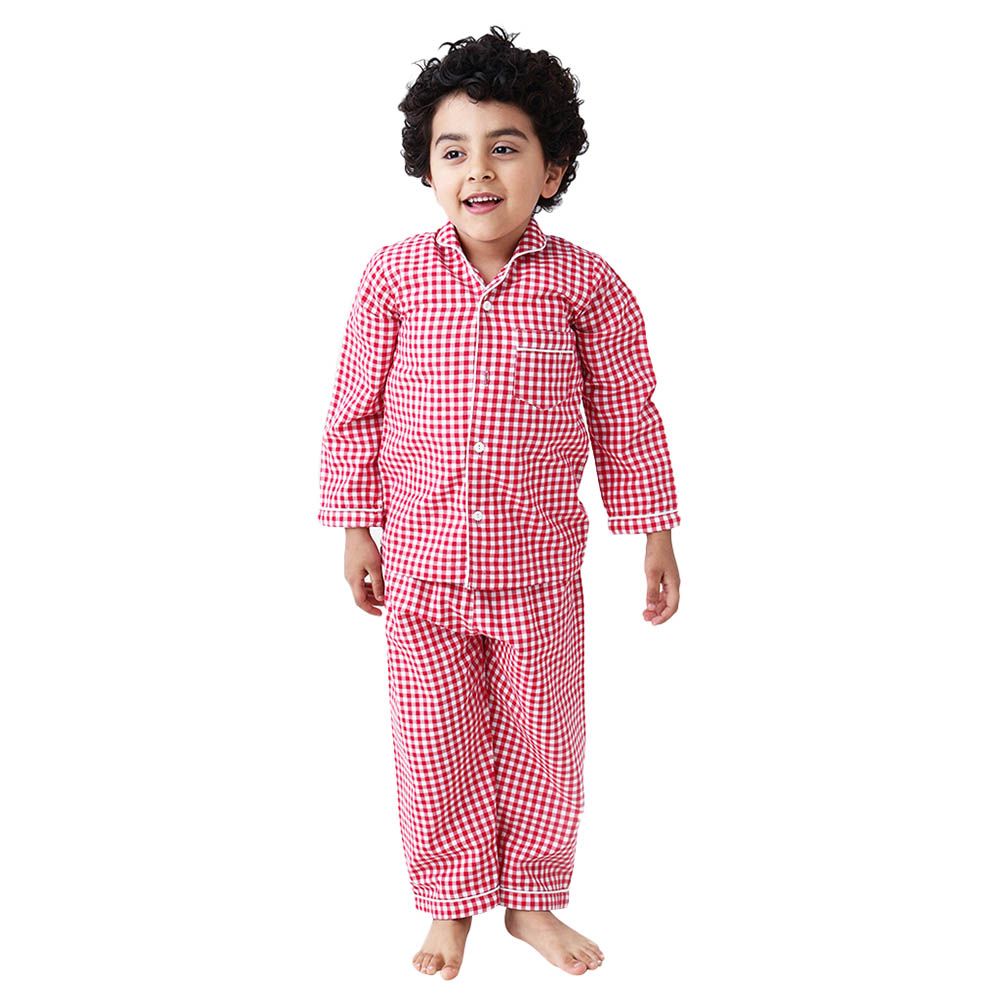 Little West Street - Classic Red Gingham Pajama Set