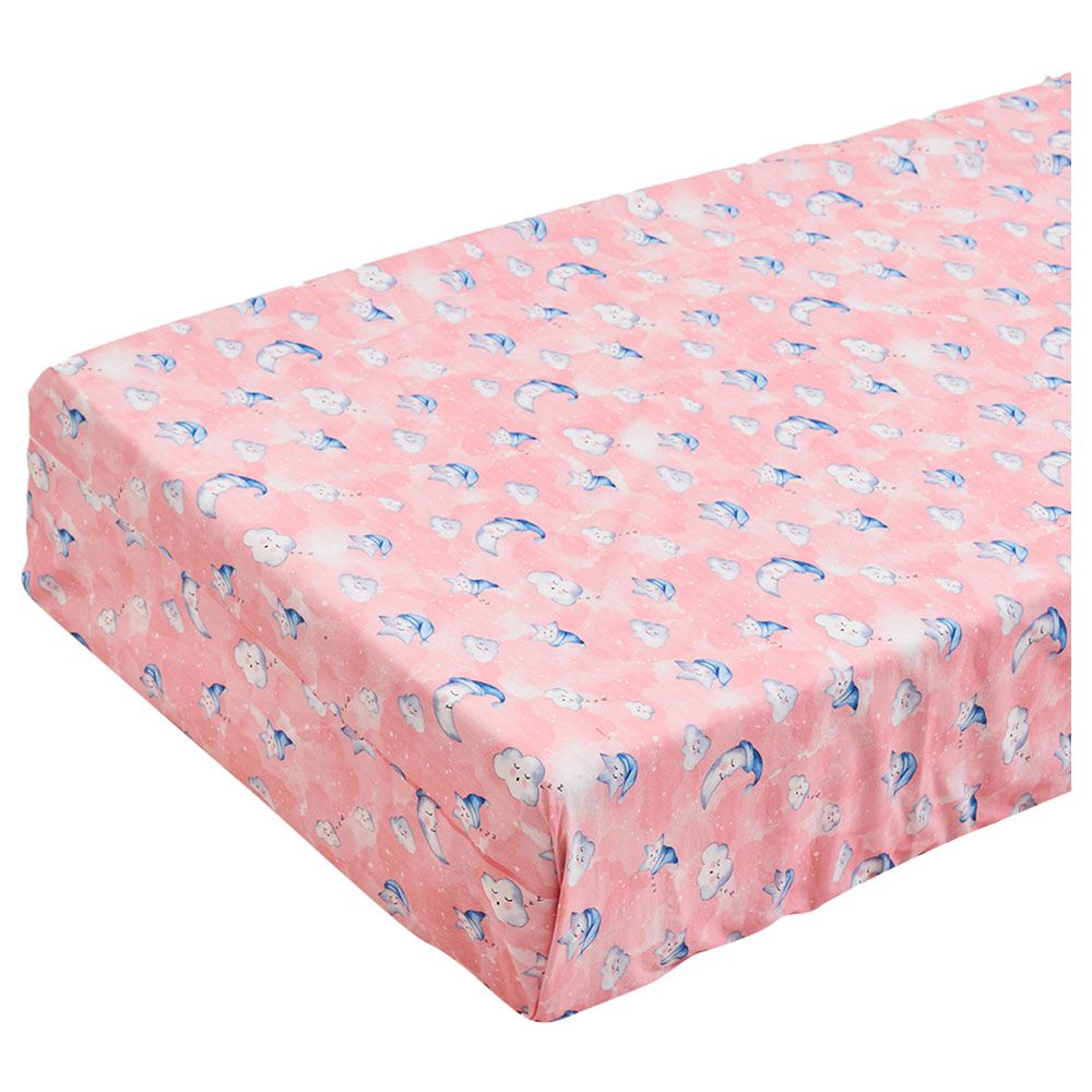 Little West Street - Organic Celestial Pink Crib Sheet