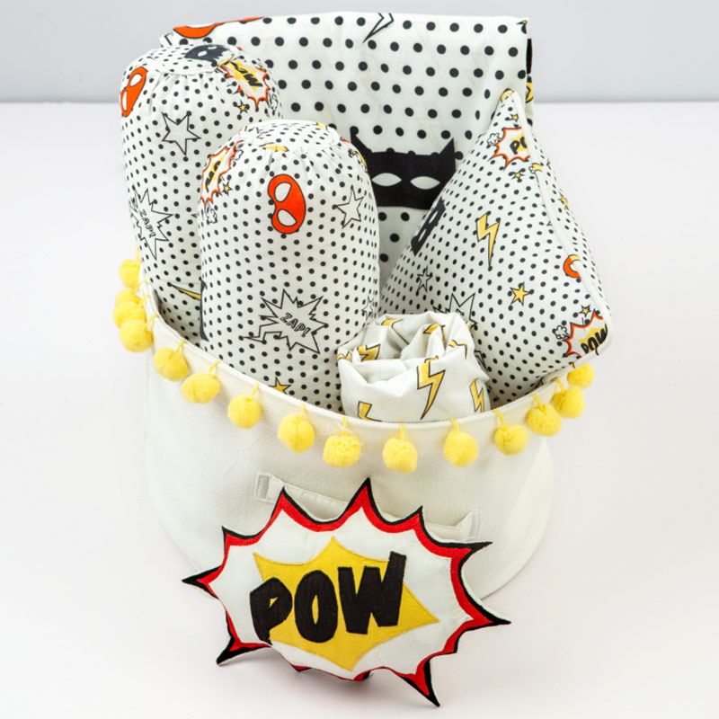 Little West Street - Crib Gift Hamper Superhero With Blanket