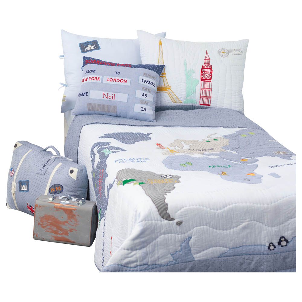 Little West Street - Around The World 5 Pcs Bedding - Blue