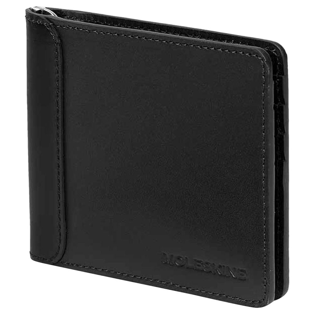 Moleskine - Classic Genuine Leather Clip Wallet - Black