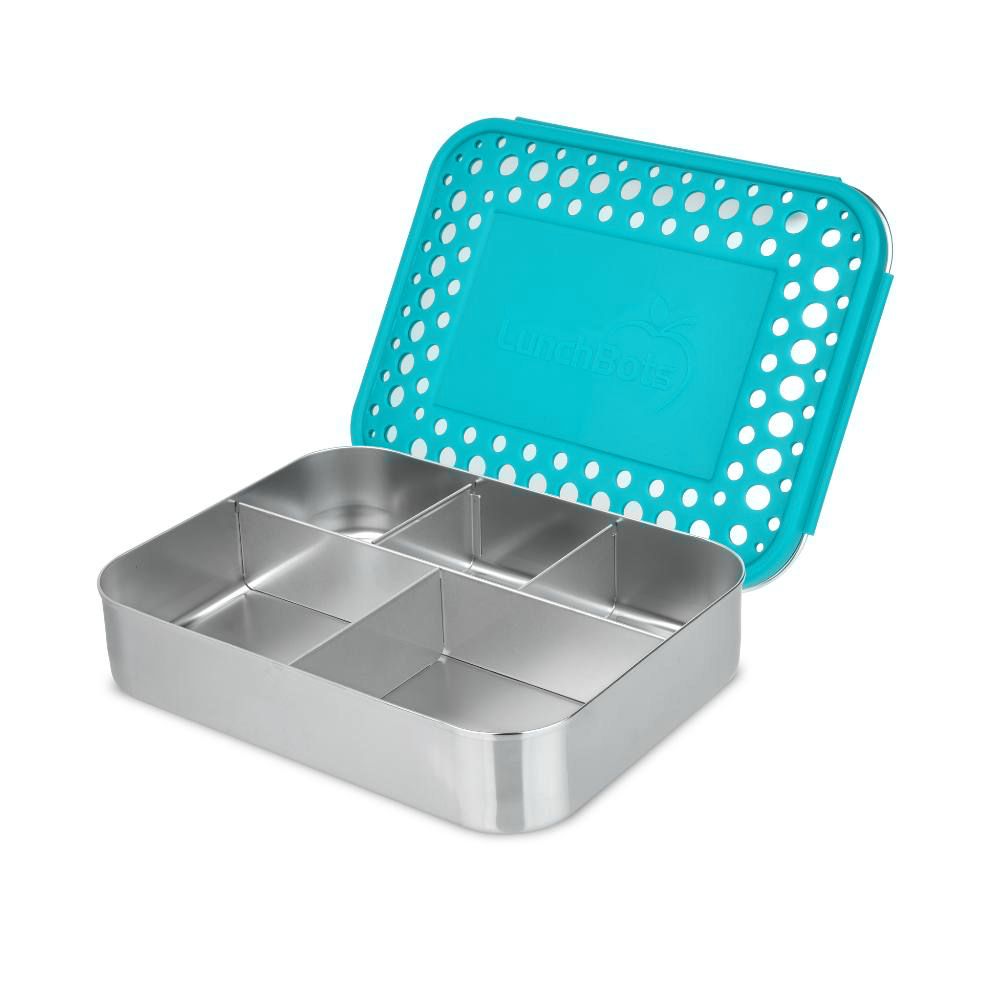 Lunchbots - Cinco Bento Stainless Steel Lunchbox - 940ml - Aqua