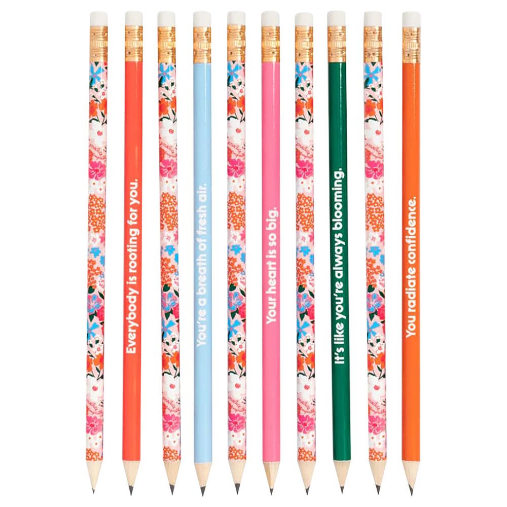 Ban.do - Secret Garden/Compliments Write On Pencil 10pc-Set