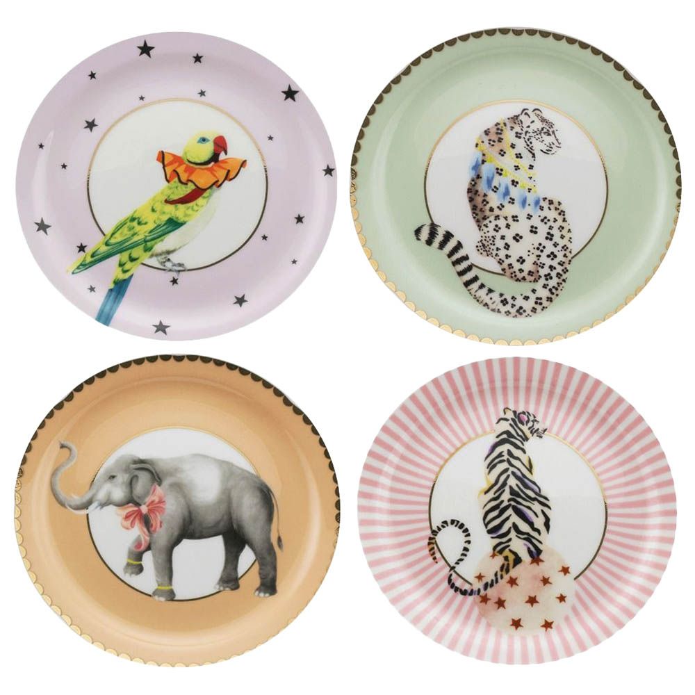 Yvonne Ellen - Round Tea Plates 16cm - Set of 4 - Animals