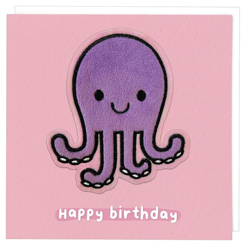 Redback Cards - Violet Octopus Happy Birthday Greeting Card