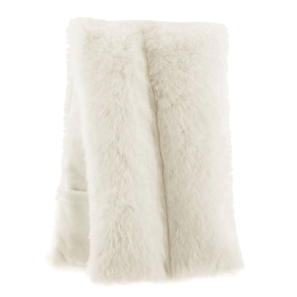 Aroma Home - Faux Fur Body Wrap With Inner Warming Pack - Cream