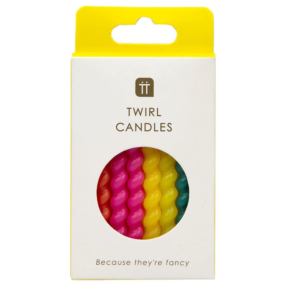 Talking Tables - Birthday Brights - Twirl Candles - 8pcs